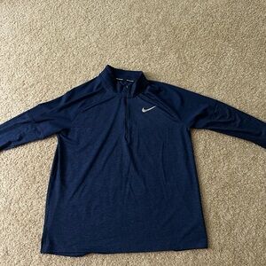 Nike dri-fit navy blue athletic quarter zip